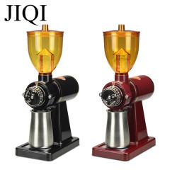 Moedor de café elétrico JIQI - Moagem ajustável e aço inoxidável